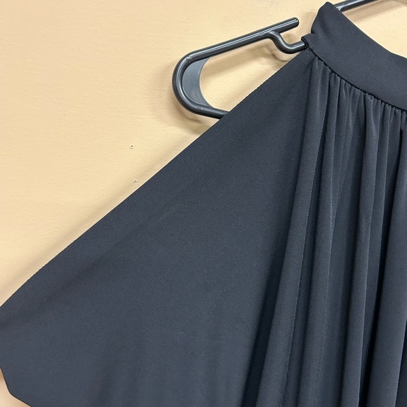 Cache Black Blouse Mock Neck Cold Shoulder Dolman Long Sleeve Size S NWT - Picture 4 of 8